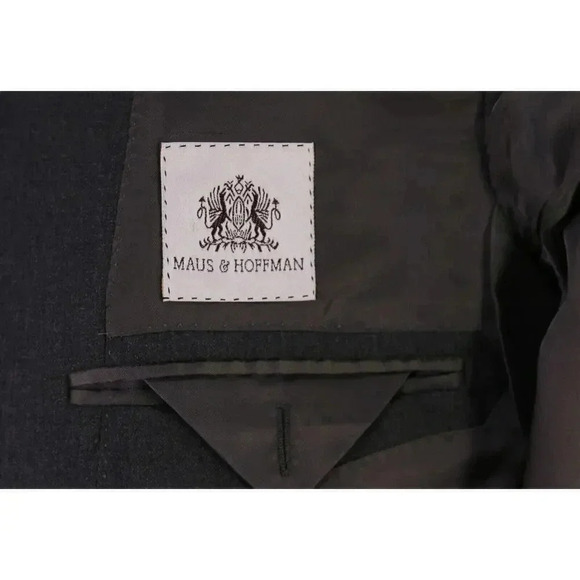 Maus & Hoffman by Ravazzolo Solid Gray 2-Btn Wool Blazer Jacket 40R - Picture 8 of 9